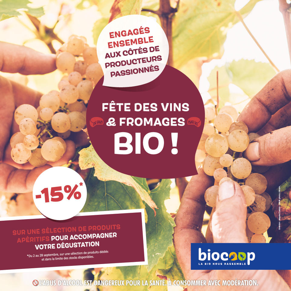 Fromages et vins bio sont à l’honneur chez Biocoop Fromages et vins bio sont à l’honneur chez Biocoop
